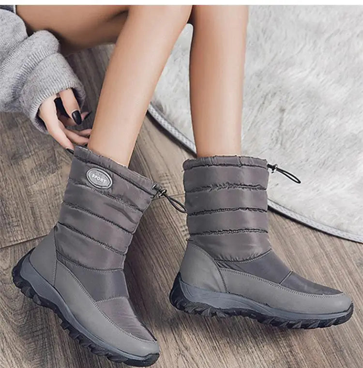 Women Boots Snow Plush Ladies Shoes Waterproof Women Shoes Zipper Boots Ladies Keep Warm Soft Botas Mujer Women's Winter Shoes