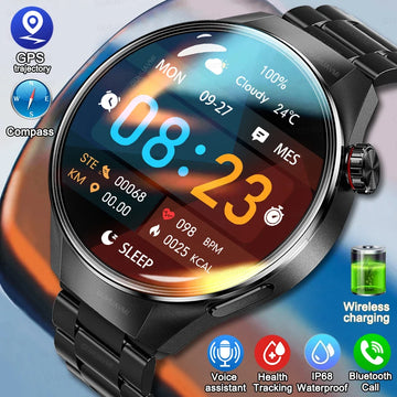 2025 True AMOLED Smart Watch Full Touch Screen 466*466 HD Health Tracker Voice Call Smartwatch For Men & Women - Compatible with Xiaomi & Huawei IOS