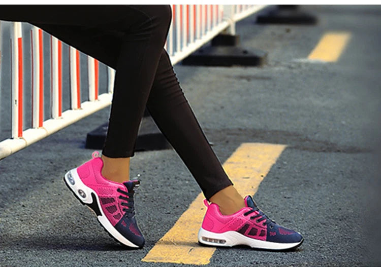 Fashion Women Sneakers Lace Up Women's Sneakers Plus Size Platform Shoes Soft Breathable Zapatillas Mujer Female Footwear