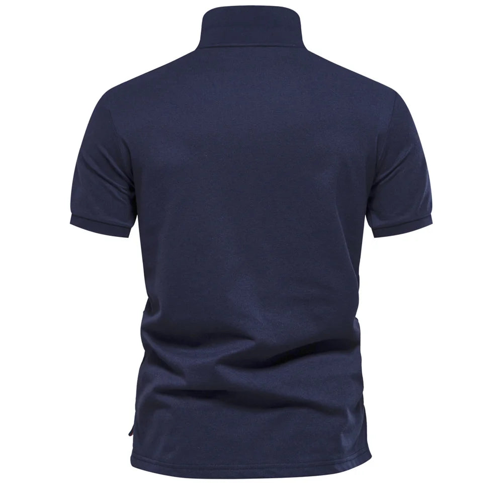 Men's Gradient Printed Cotton-Blend Short Sleeve Summer Polo Shirts