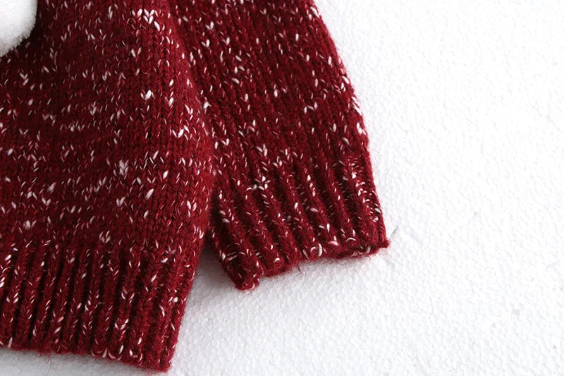 New Year Fashion Knitwear Children's Sweater Boys Loose Cardigans Coat Autumn Winter Girls Knitted Retro Outwear For Kids 0-5Y Unisex