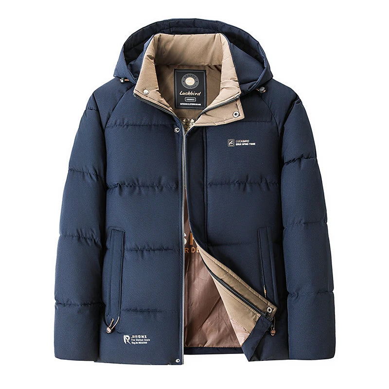 Men's Top Grade Designer Brand, Parka Jacket Cropped Thick Casual Fashion, Hooded Windbreaker, and Quilted Bubble Male Coats