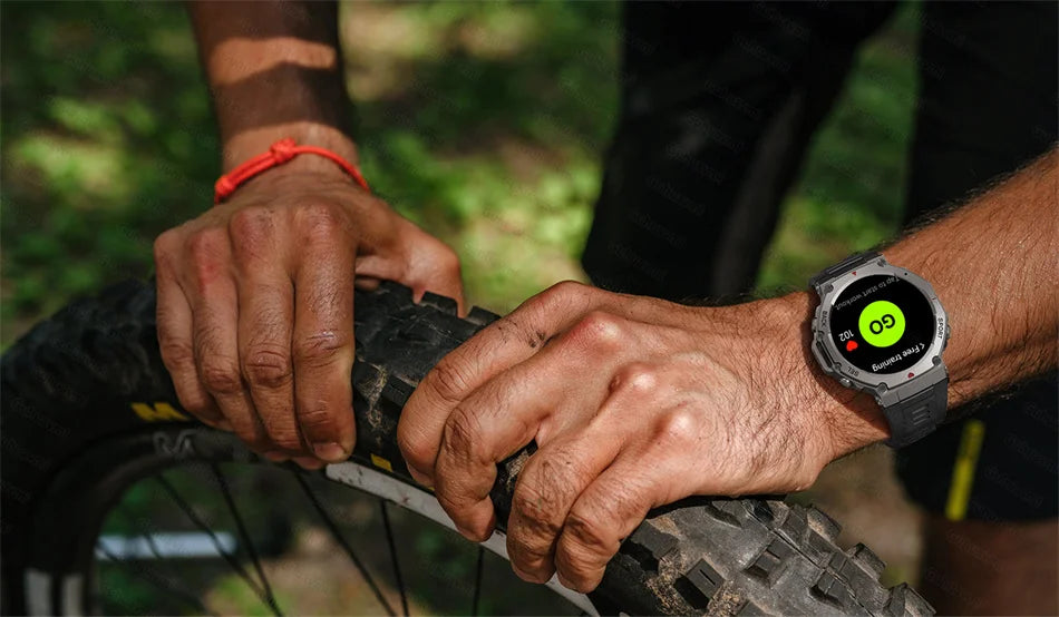 GPS Smartwatch 1,43" HD AMOLED-scherm Ingebouwde GPS Bluetooth-oproepen Waterdicht zwemkompas GPS-sportsmartwatch voor mannen