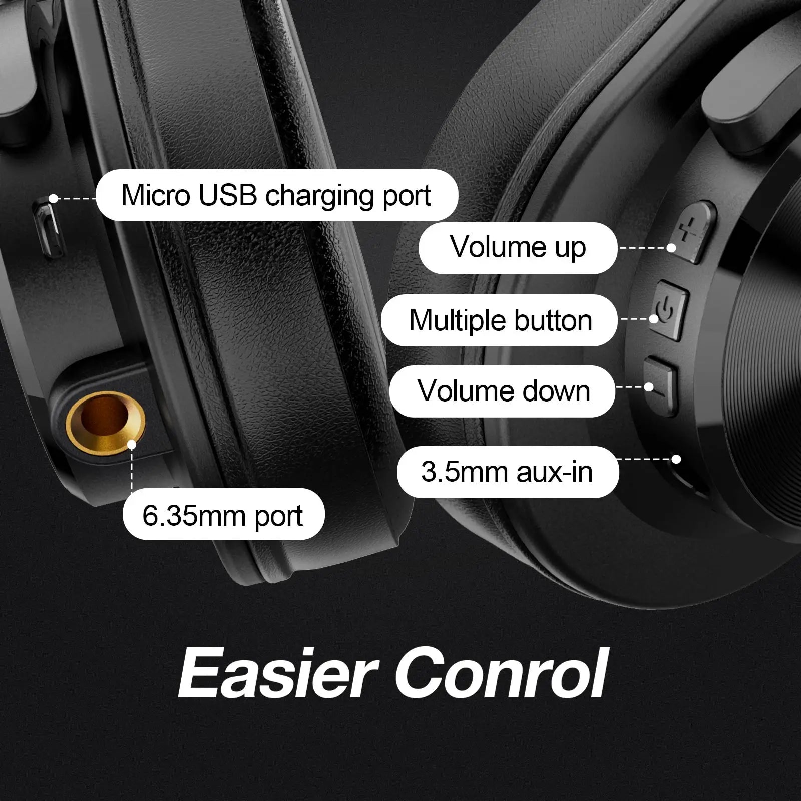 Oneodio Fusion A70 Wireless Bluetooth Headphones Bluetooth 5.2 Headphones Hi-Res Audio Over Ear 72H Playtime Professional Stud