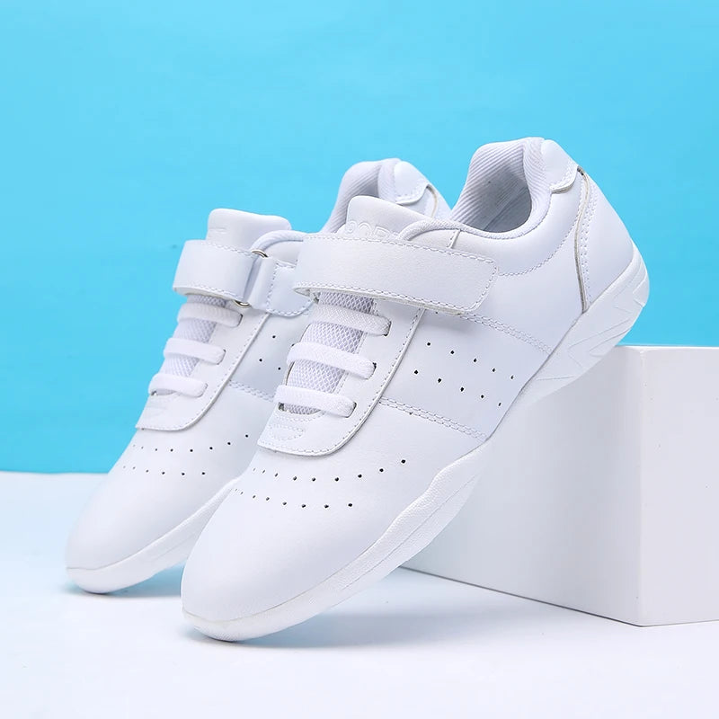 Youth Cheerleading Shoes Girls White Dance Shoes Women Sneakers Training Tennis Kids Competitive Aerobics Shoes