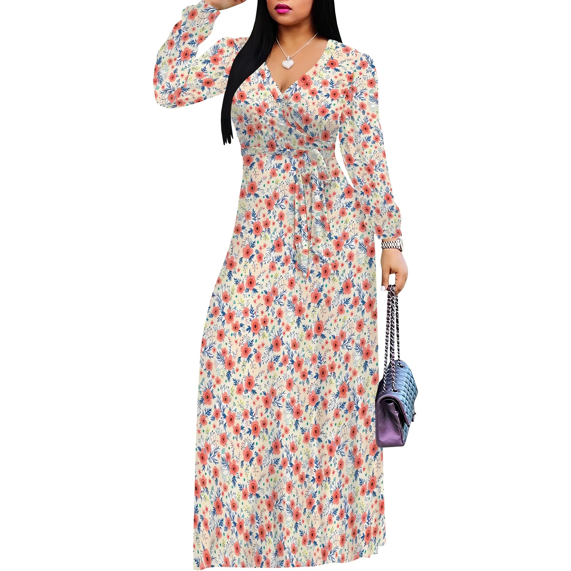 Women's Tie-Dye Polyester Belted Regular Size Dress Purple Festival Casual