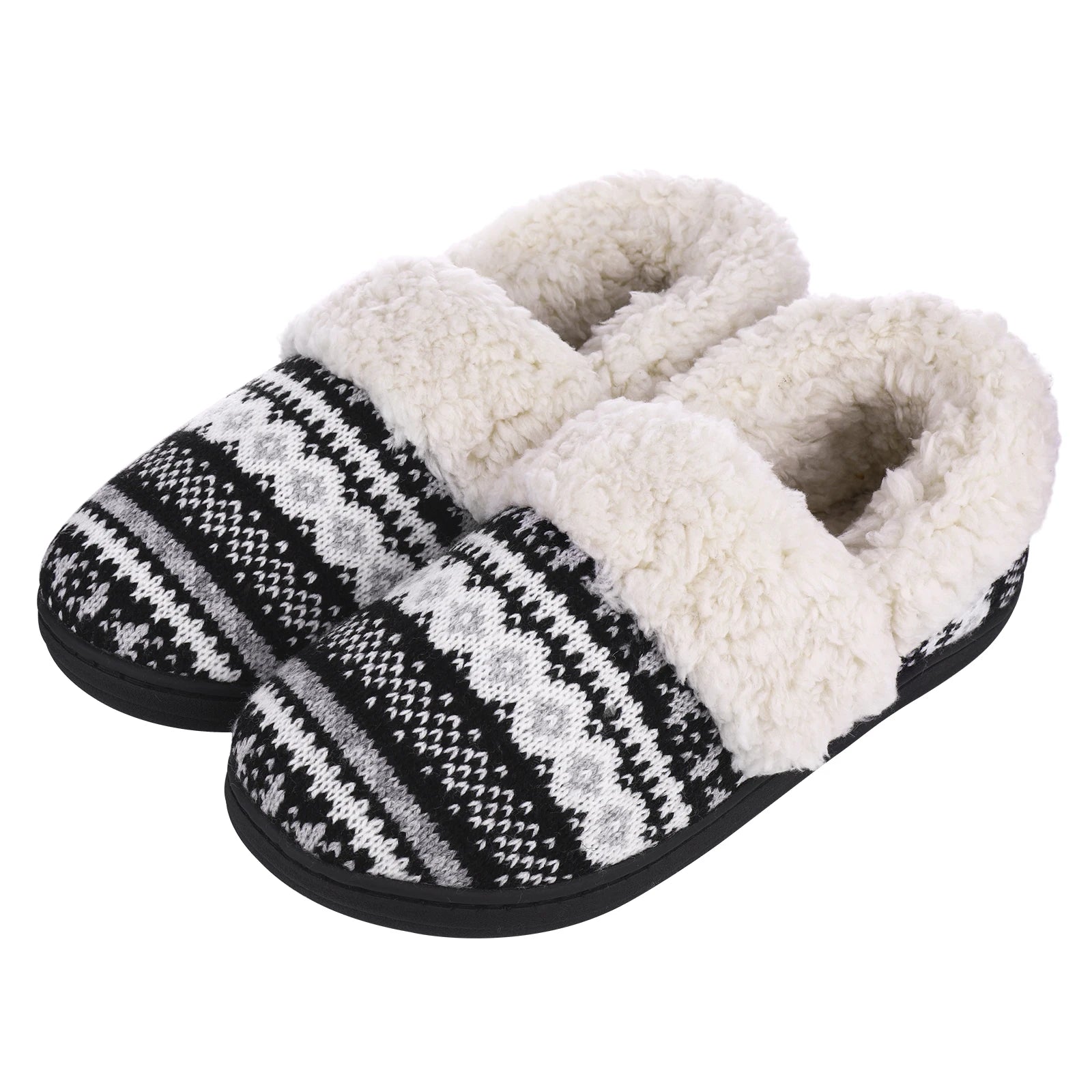 Unisex Winter Fur Slippers Warm Cosy Plush Fluffy Home Cotton Shoes Plush Anti-Skid and Indoor Furry Slippers For Men & Women