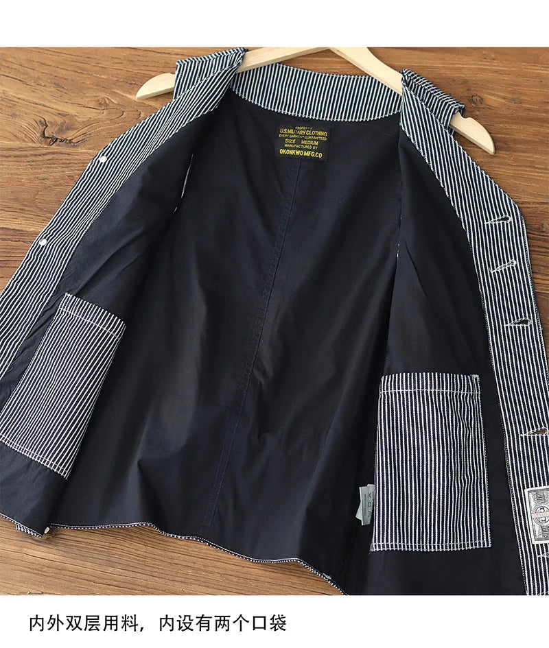 2024 Autumn New American Retro 12OZ Denim Cargo Vest Men's Simple 100% Cotton Washed Old Casual Multi-pocket Waistcoat Jacket