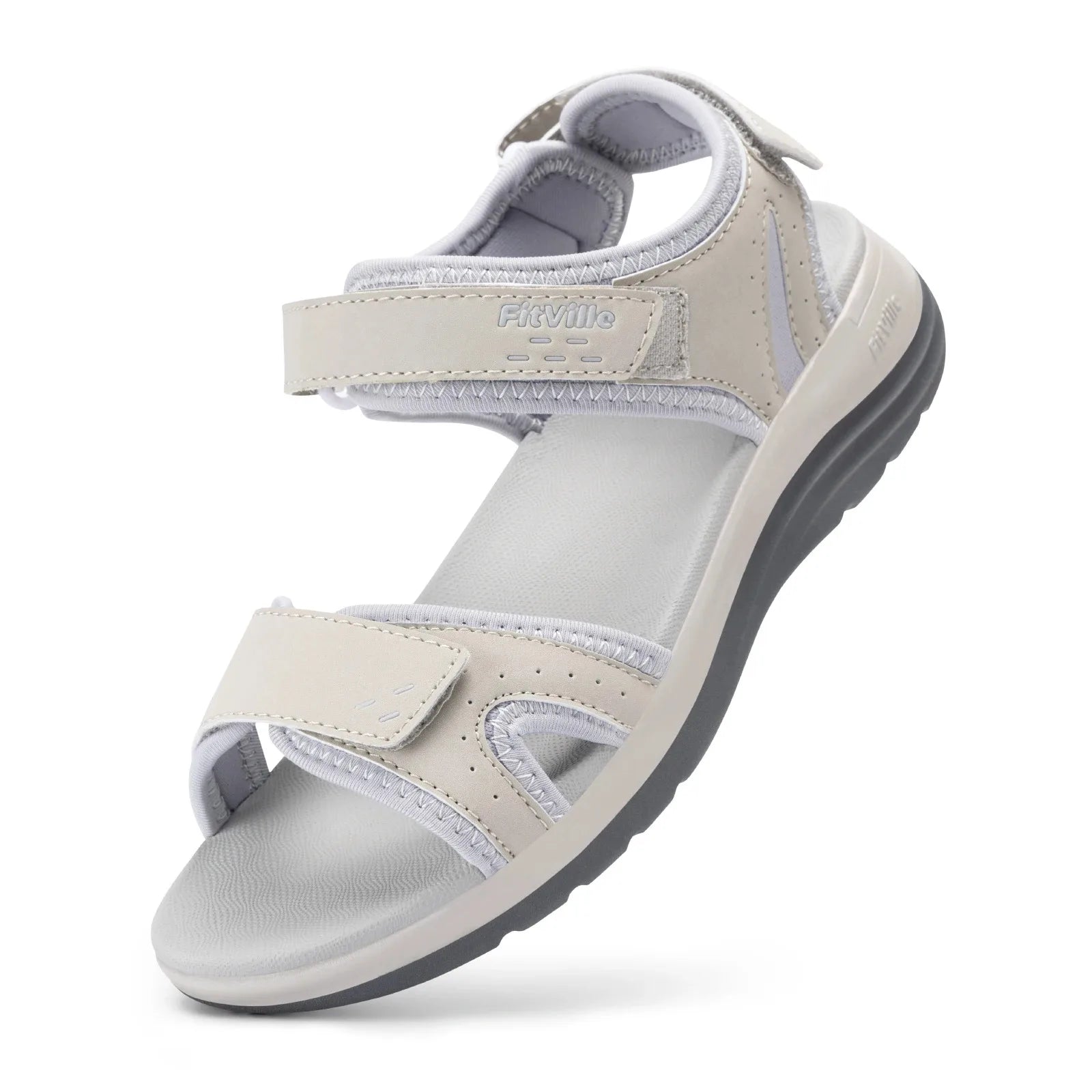 Women's Sandals Summer Beach Flats Adjustable Ankle Strap For Swollen And Flat Feet With Arch Support Open Toe Orthotic