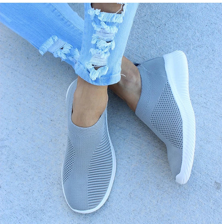 Fashion Women Sneakers Trainers Shoes Woman Comfortable Sneaker Women Slip On Sock Shoes Flat Women's Sneakers Zapatos De Mujer