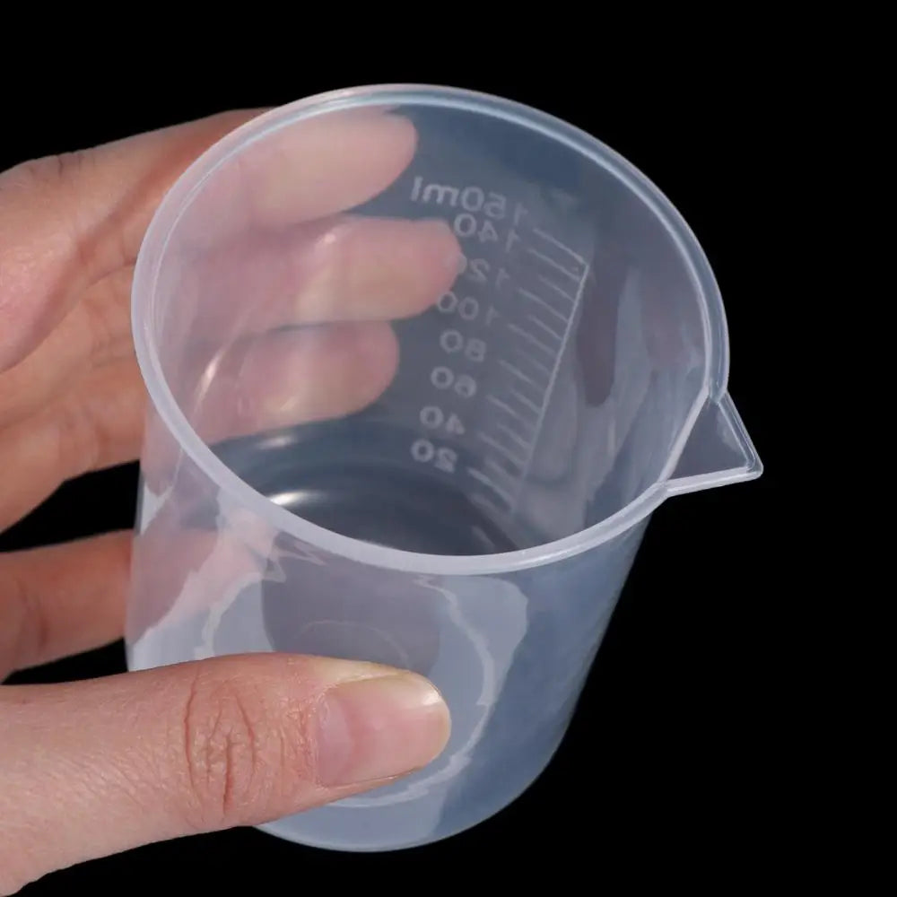 Plastic Transparent Measuring Cup for Kitchen Chemical Laboratory Test Stackable Graduated Cylinder Beaker Mixing Cups