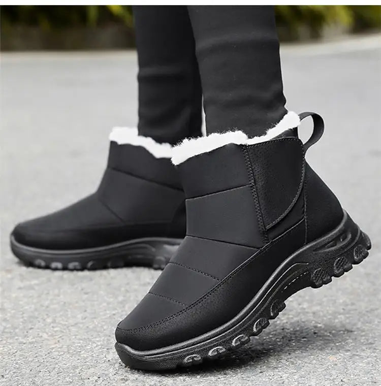 Snow Women's Boots Plush Women Shoes Platform Shoes Women Solid Mid Women's High Boots Fashion Winter Ladies Boots Botas Mujer