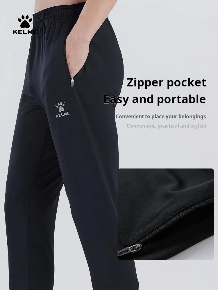 Voetbaltrainingsleggings voor heren, hoge elastische, slanke leggings, dunne outdoor fitness hardloopbroeken