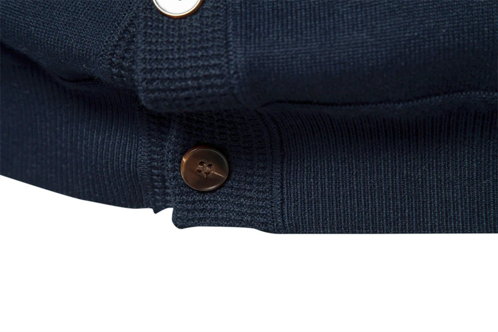 Men's Autumn Cotton Cardigan Sweater Casual Single Breasted Solid Colour High Quality Cotton Sweater For Men