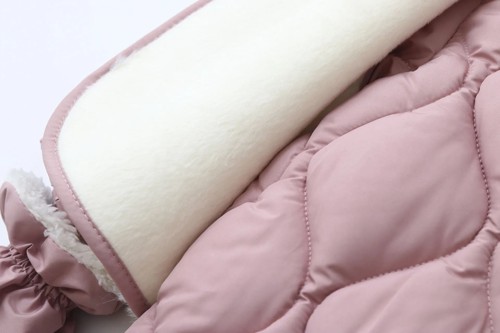 Baby's 2Pcs Winter Warm Clothes Thicken Fleece Rompers Jumpsuits Fur Lining Footie and Vest Snowsuit For Toddlers 0-2Y