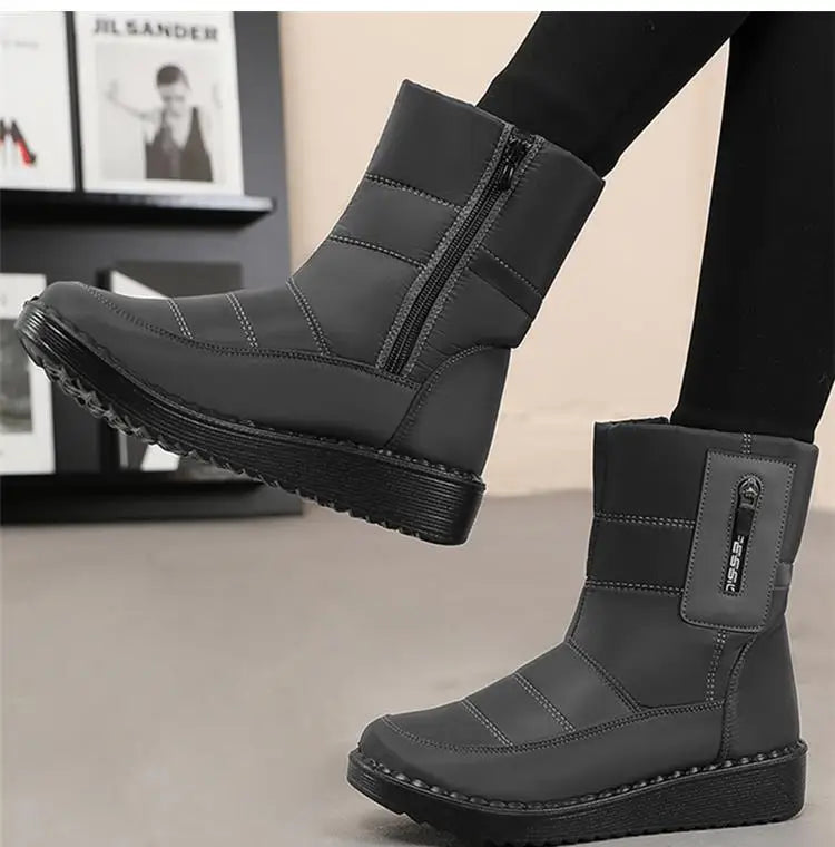 Boots Women Snow Plush Women's Boots Platform Women Shoes Casual Keep Warm Shoes Woman Flat Soft Winter Shoes Botas Mujer