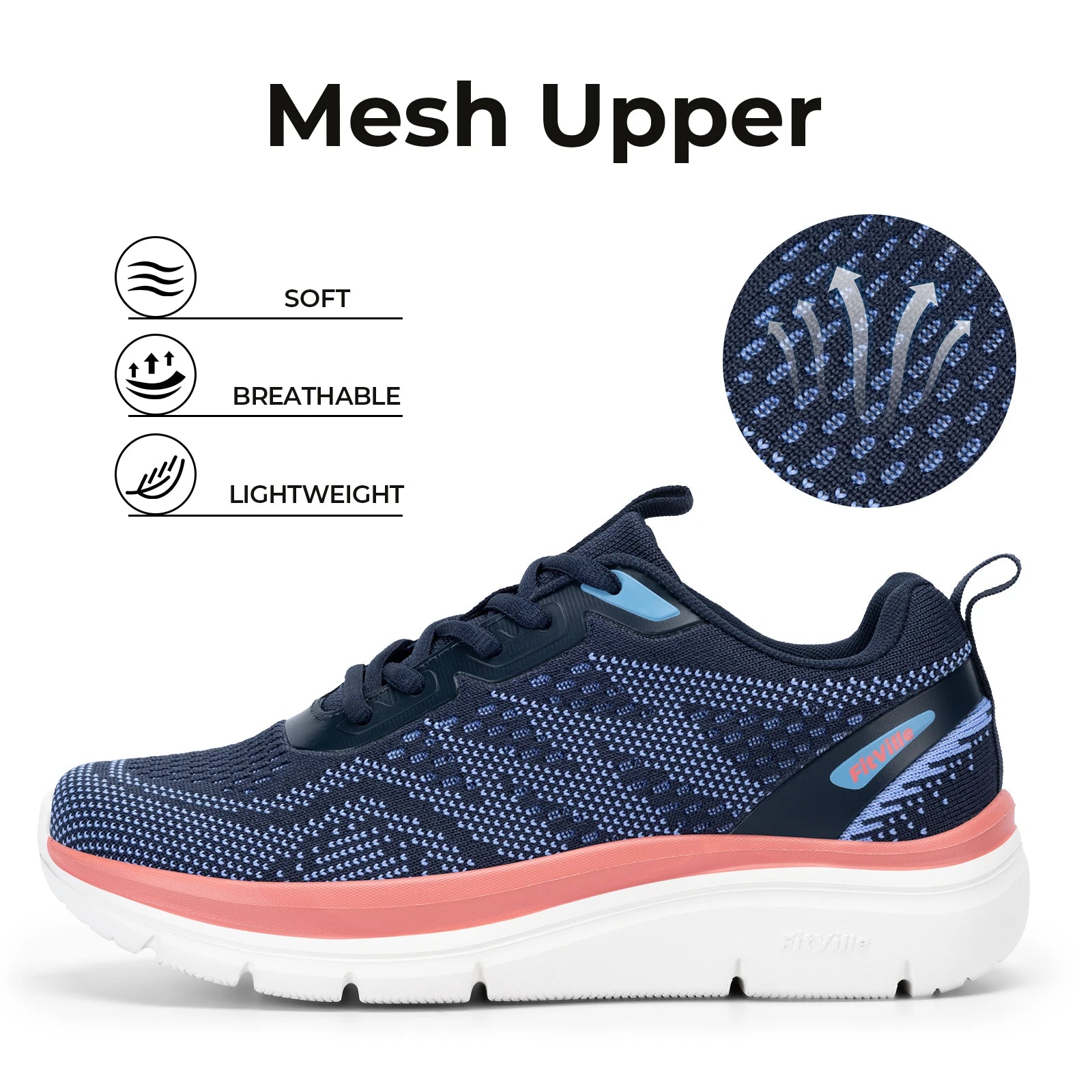 Women's Shoes Wide Width Walking Casual Shoes Thick Sole Lightweight Sneakers for Swollen Feet Relieve Toe Pain