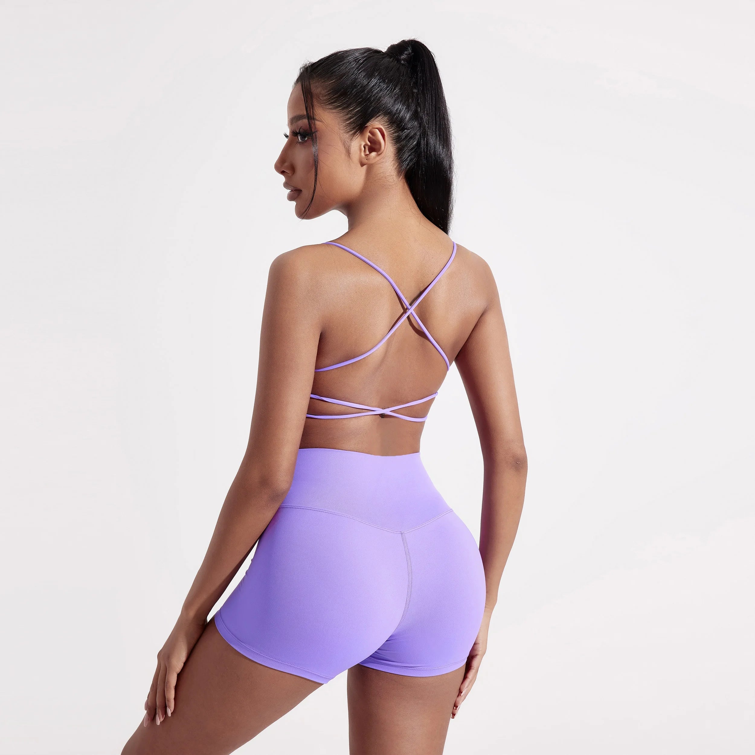 Women’s Cross Back Sports Bra – High Support Padded Fitness Yoga Bra for Gym Workout & Running Activewear