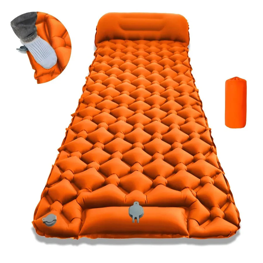 New Single Inflatable Mattress - Connectable, Lightweight & Portable for Camping, Travel, Home Use - Fast Shipping!