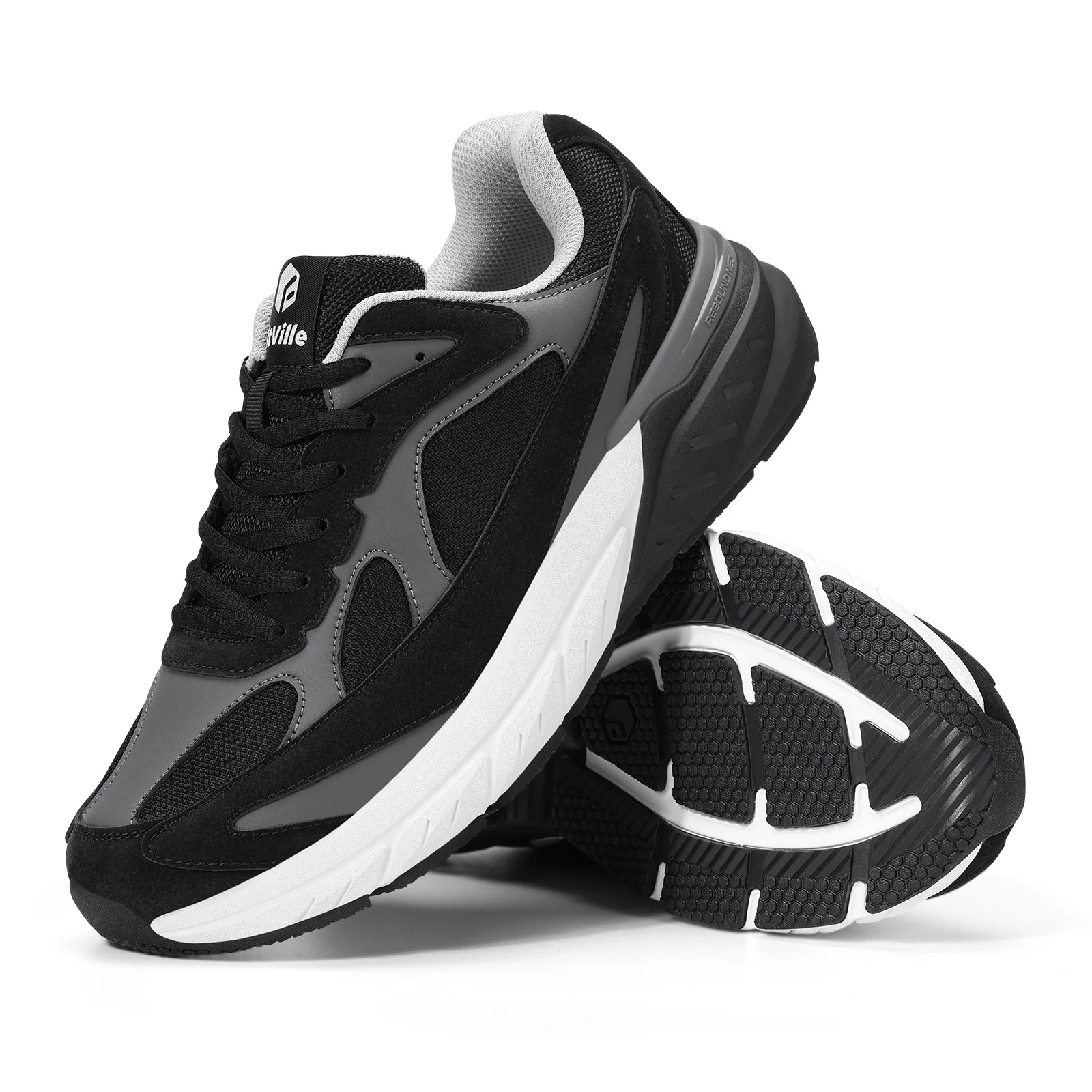 Men's Extra Wide Cushioned Sports Walking Shoes For Swollen Feet, Flat Feet, And Arch Fit - Suitable For Heel Pain Relieve