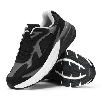 Men's Extra Wide Cushioned Sports Walking Shoes For Swollen Feet, Flat Feet, And Arch Fit - Suitable For Heel Pain Relieve