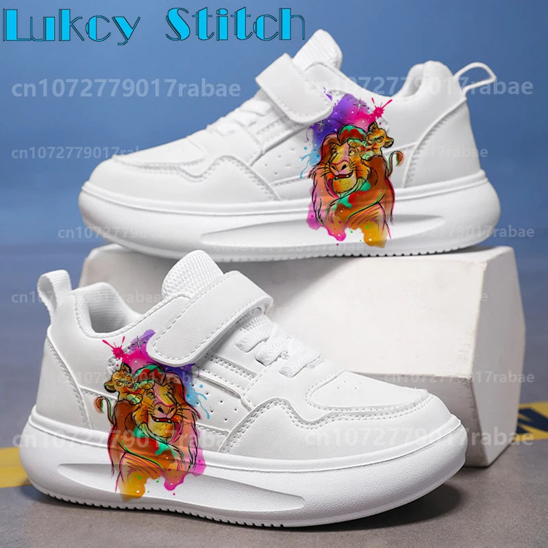 Lion King Fashion Girl Boy Shoes For Children Running Minnie Children Students Shoes Kids Casual Sports Board Sneakers Gift