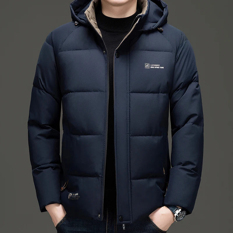 Men's Top Grade Designer Brand, Parka Jacket Cropped Thick Casual Fashion, Hooded Windbreaker, and Quilted Bubble Male Coats