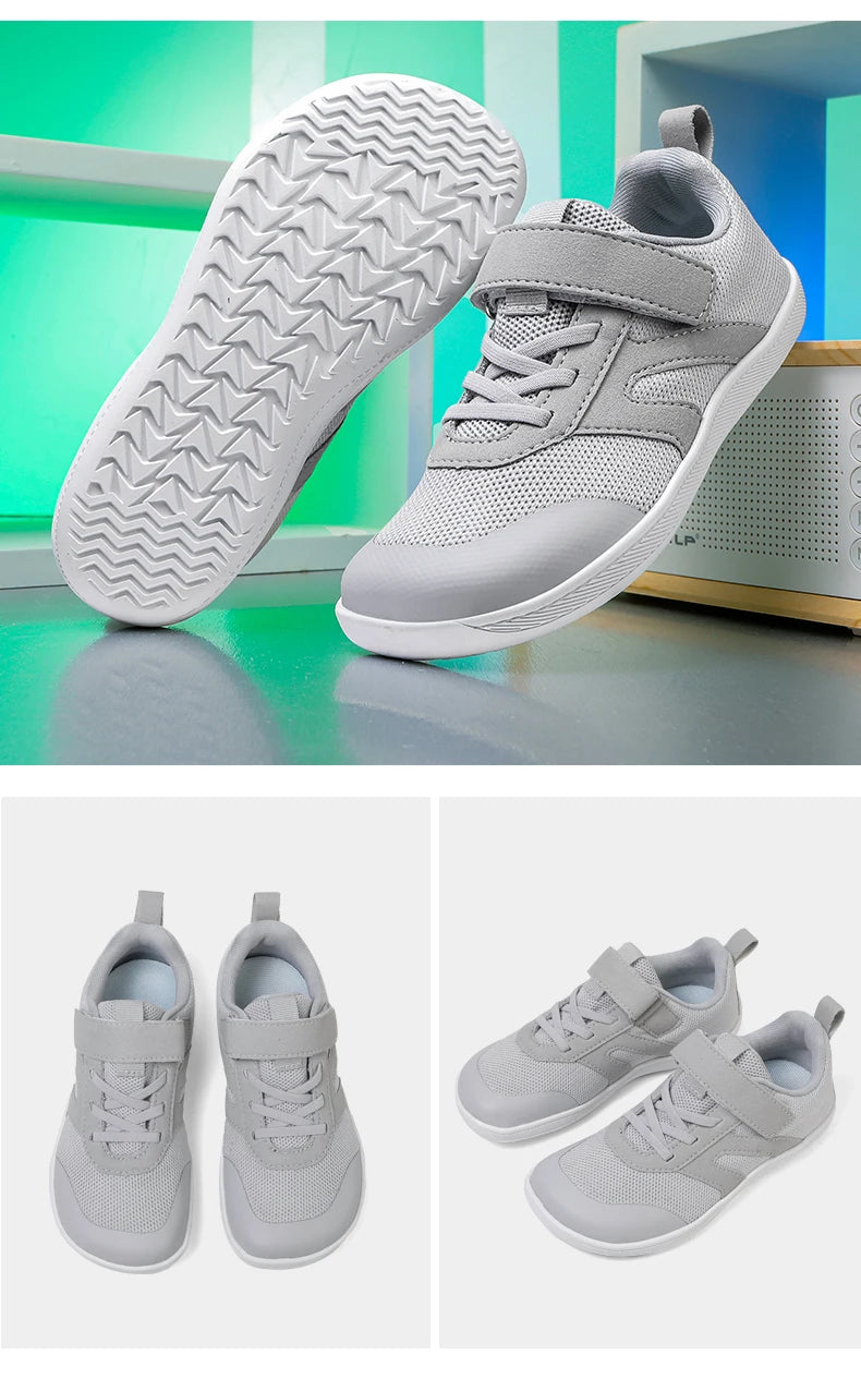 Ademende kindersportschoenen voor jongens en meisjes met brede voeten - Lichtgewicht voor hardlopen en wandelen en antislip