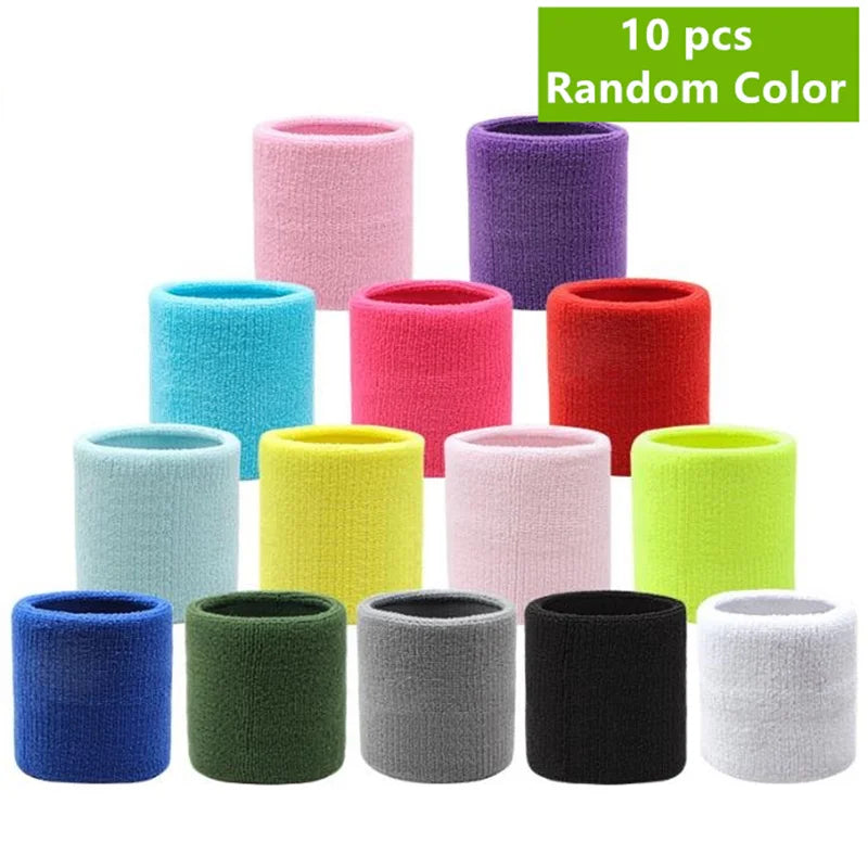 1/10pcs Wrist Support Band Wristband Sport Bracers Sweat Towel Cuff Tennis Wrist Guard Protector Strap Fitness Run Sweatband Gym
