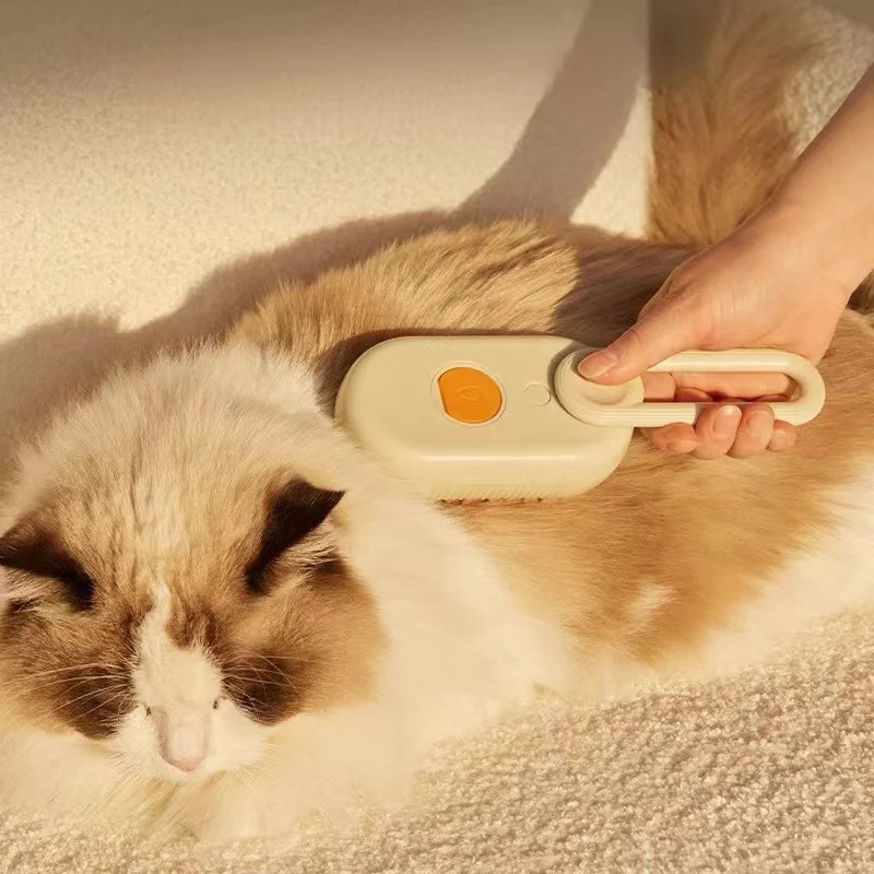 3-in-1 Hundehaarbürste Katzenhaarbürste Elektrische Haustier-Reinigungsbürste Dampfsprühbürste Massage-Haarentfernungskamm Anti-Flying-Bürste