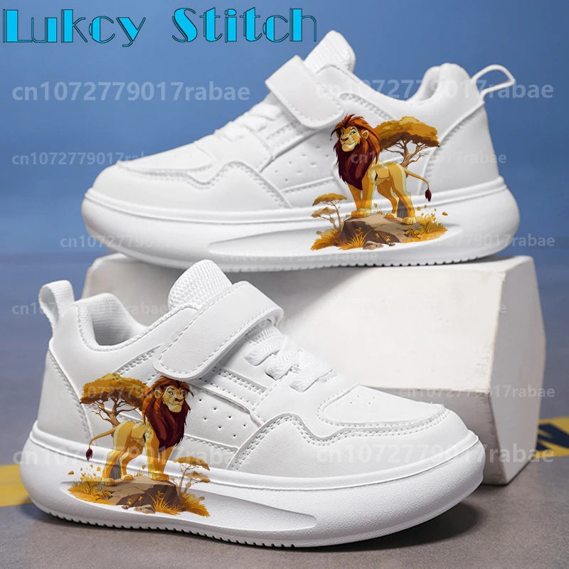 Lion King Fashion Girl Boy Shoes For Children Running Minnie Children Students Shoes Kids Casual Sports Board Sneakers Gift