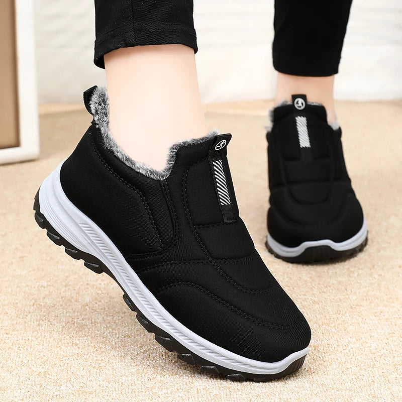 Boots Women Platform Snow New Women Shoes Slip On Women's Boots Fur Ankle Boots Casual Plush Botas Unisex Shoes Winter Boots
