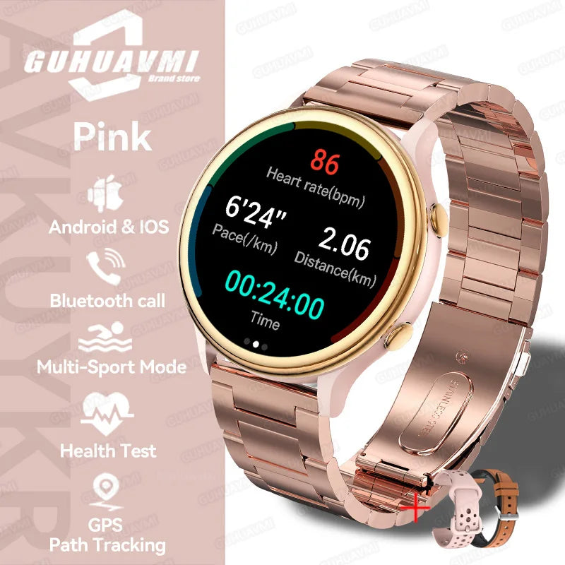 2025 Mini Smart Watch Dames 1,27-inch 360*360 AMOLED HD-scherm IP68 Waterdicht Hartslag Bloedzuurstof Smartwatch - Compatibel met HUAWEI IOS