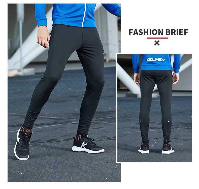 Football Training Leggings Men's High Elastic Slim Tights Thin Outdoor Fitness Running Pants