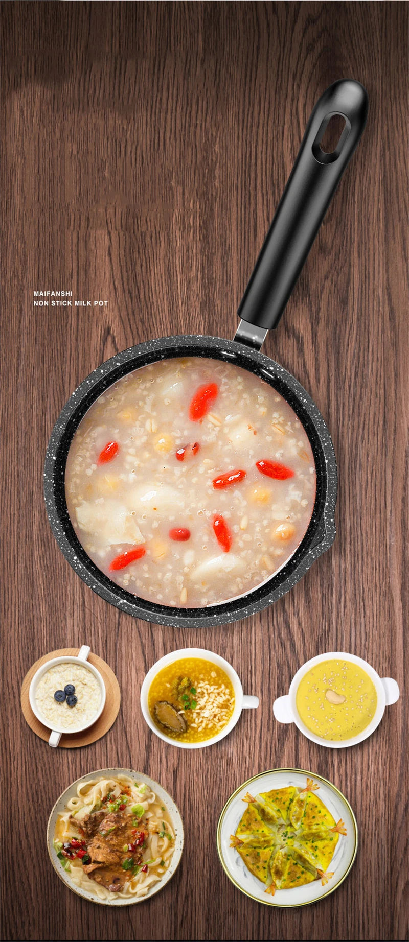 Non Stick Granite Maifan Stone Cookware Ceramic Pot Cooking Saucepan Hotpot  Casserole Induction Cookware Kitchen Boiling Pot