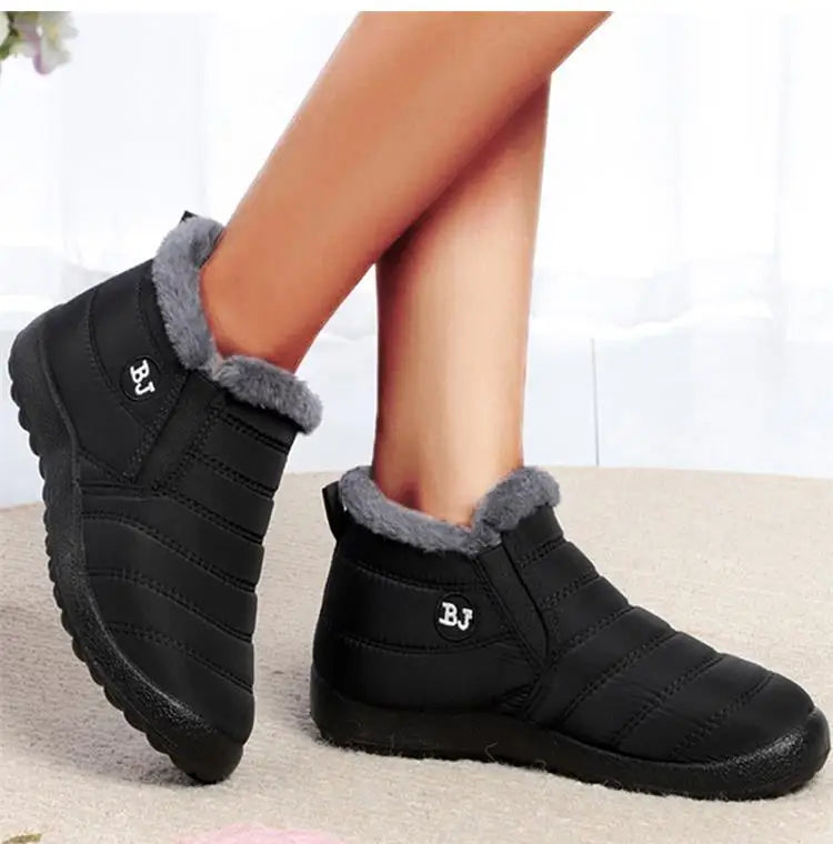 Snow Women Boots Soft Shoes Chunky Plus Size Boots Ladies Fur Ankle Boots New Couple Shoes Platform Women's Winter Botas Mujer