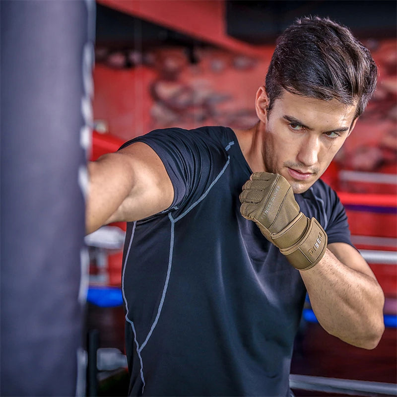 Anti-Slip Gym Gloves For Firm Grip on Bodybuilding And Weightlifting Equipment -  Suitable For Dumbbell Trainings, CrossFit Pull Ups & Workout Exercises
