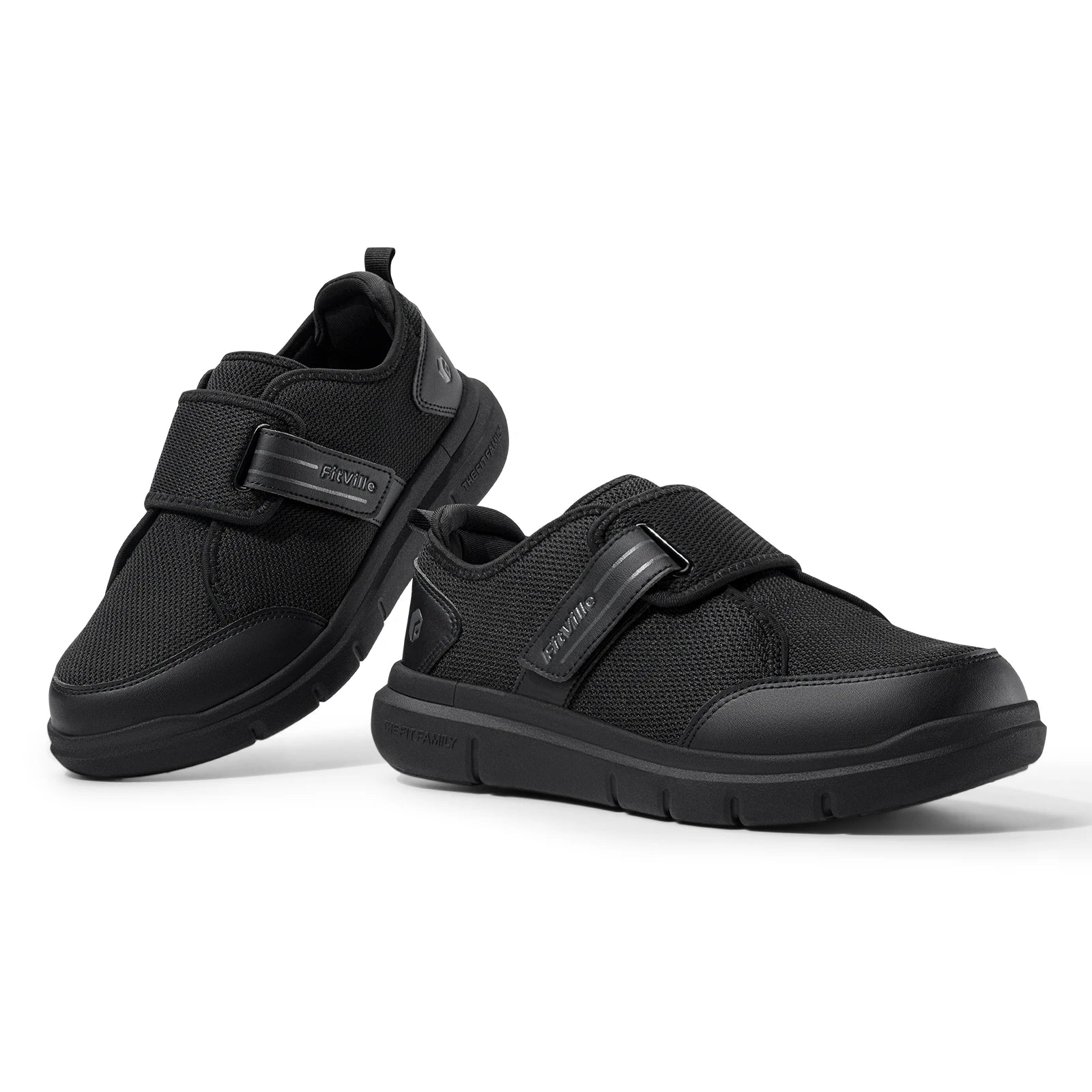 Diabetikerschuhe für Herren, extra breit, mit Klettverschluss, für ältere Menschen, zur Linderung von geschwollenen Füßen und Neuropathie