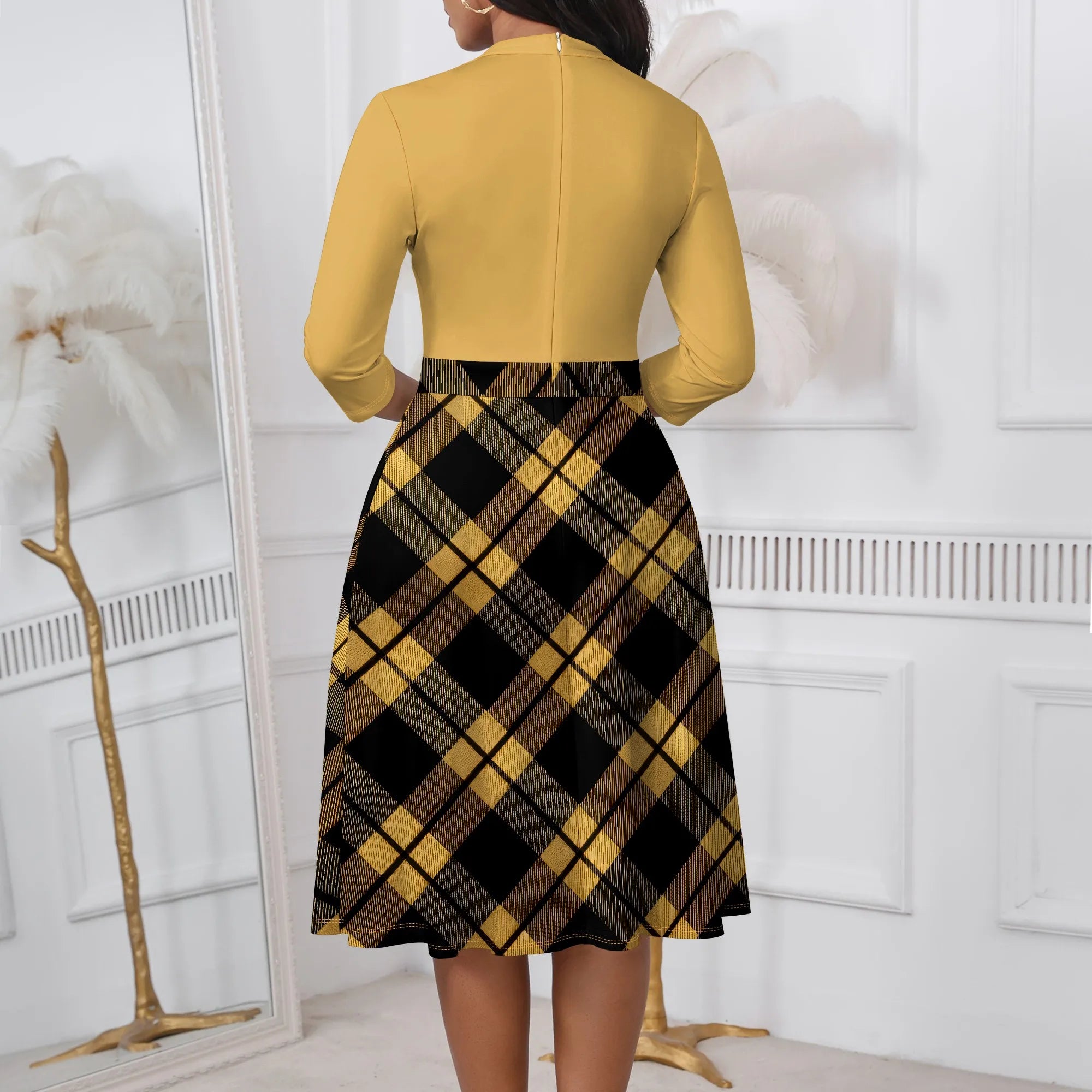 Women's Floral Off Shoulder Maxi Dress 3/4 Sleeve Multicolor Blue Slit Party Evening