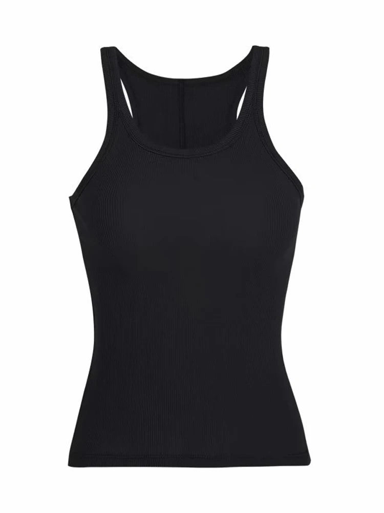 Solid Colour Basic Ribbed Knitted Tank Top Women Summer Vintage Sleeveless Cami 90s Cool Girls Streetwear Green Soft Tees