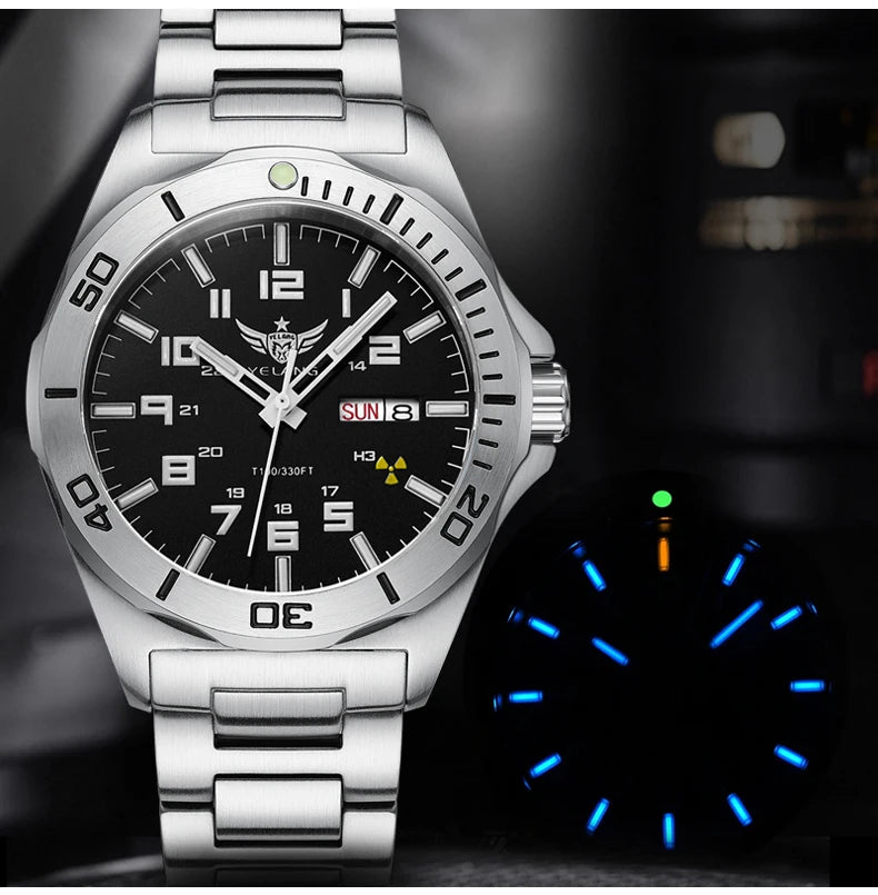 YELANG Watch Men's 44MM Mechanical Wristwatches Luxury Sapphire Glass AR Coated Automatic Watches 10BAR Waterproof Watch For Men