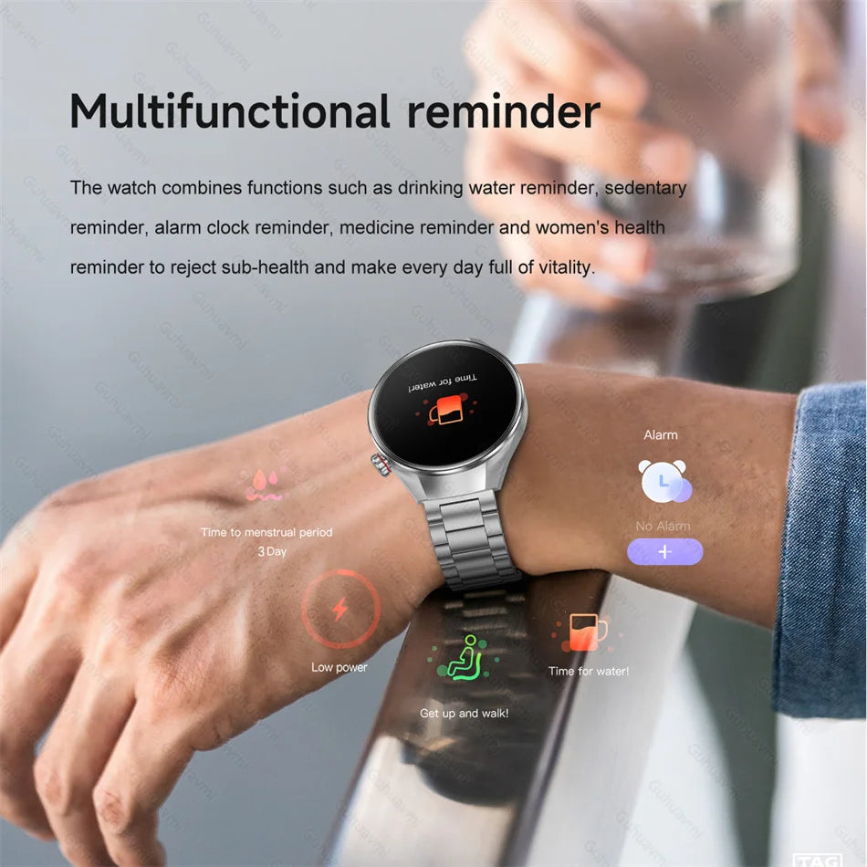 2025 True AMOLED Smart Watch Volledig touchscreen 466*466 HD Gezondheidsmonitor Spraakoproep Smartwatch voor mannen en vrouwen - Compatibel met Xiaomi en Huawei iOS