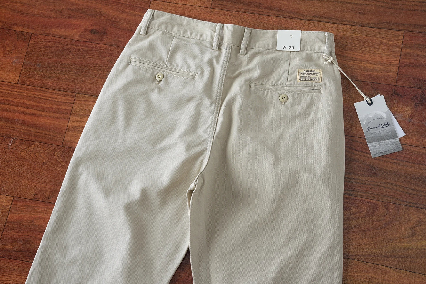 2024 Lente en herfst Nieuwe Amerikaanse retro zwaargewicht geweven keper casual broek Heren eenvoudige 100% katoenen gewassen rechte broek