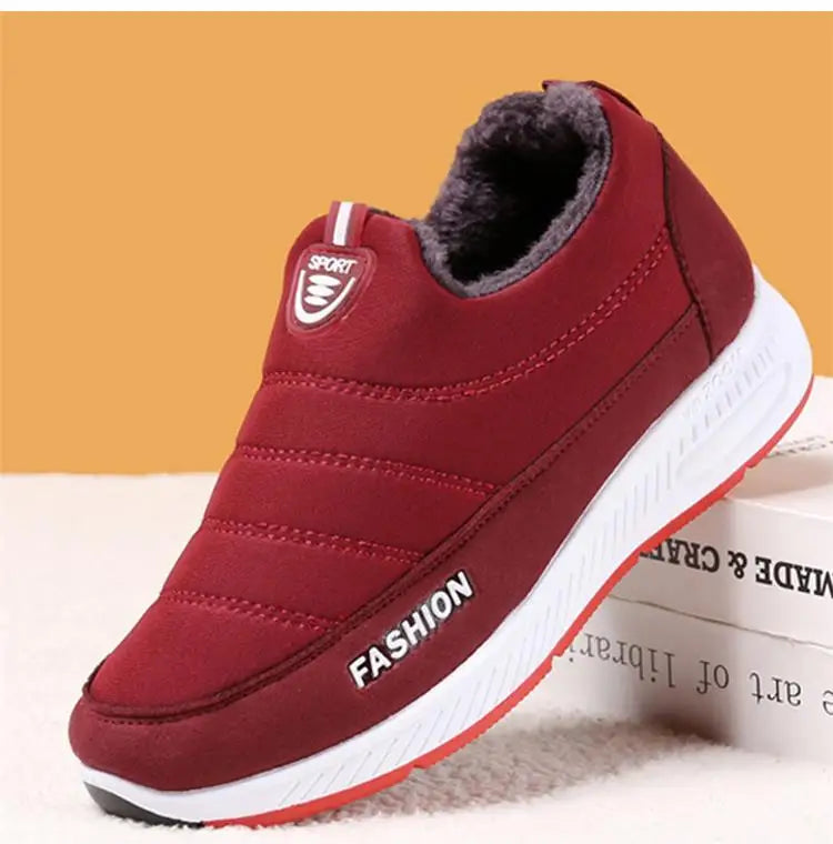 Snow Boots Woman 2025 Trend Woman Shoes Slip On Women Shoes Fur Platform Ankle Boots Flat Winter Boots Women Botas Mujer