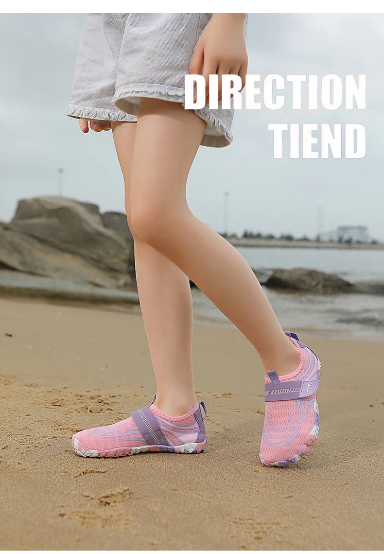 Kinderen op blote voeten waterschoenen voor kinderen Ademende, snel drogende sportschoenen Ideaal voor het strand Antislip voor brede voeten