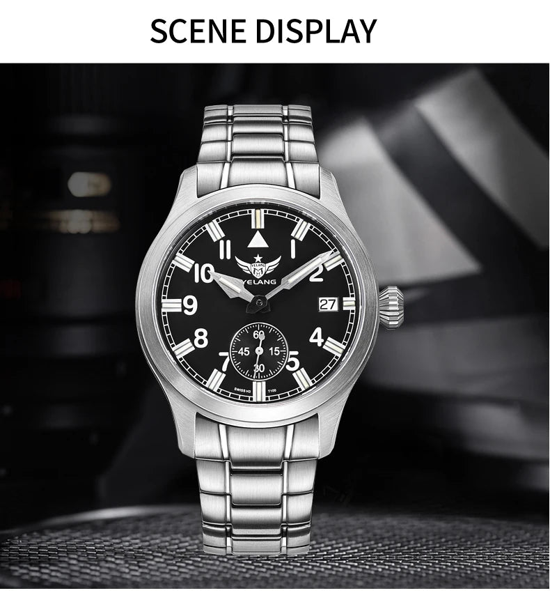 Yelang V1023 Men Watch Japanese VL58 Movement Casual Men's Quartz Watch 10ATM 100m Waterproof Luminous Sports Watch Sapphire