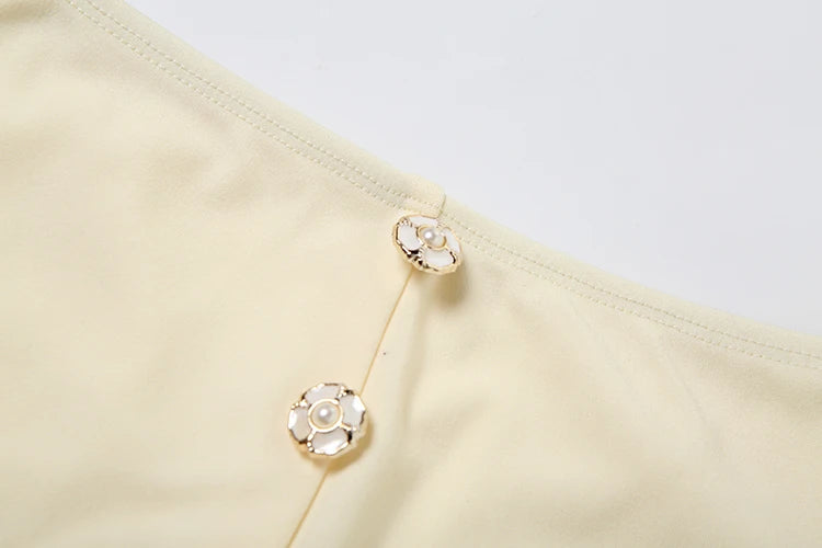 Simple 2 Piece Set Women Lapel Neck Single-Breasted Crop Tops + Bottom Skinny Shorts Daily Casual Home Comfortable Suit