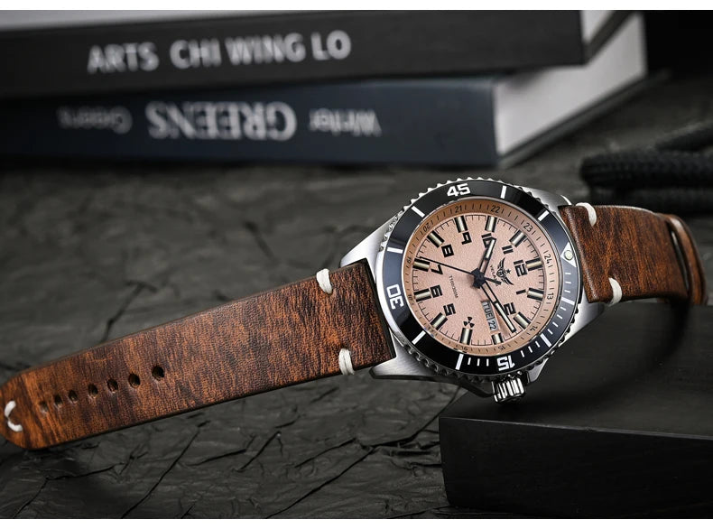 Yelang V1031 Men's Luxury Watch 44mm Diver Automatic Mechanical Movement Sapphire Luminous 300M Waterproof 30BR Japan 8205 Self-Wind