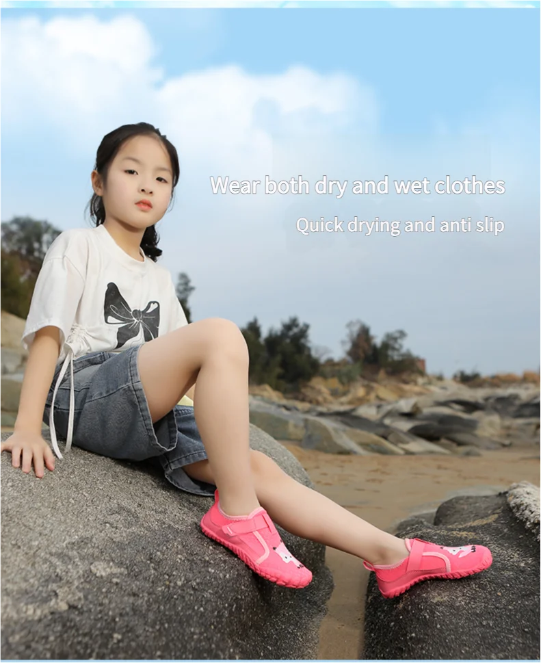 Kinderen brede neus strandschoenen lichtgewicht ademend antislip rubberen zool met duurzame constructie voor langdurig gebruik