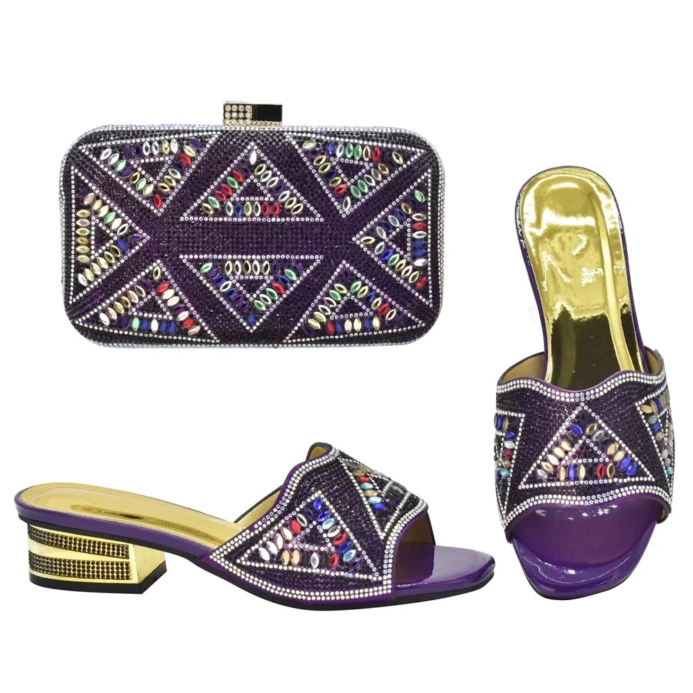 Italian Shoe and Matching Bag for African Wedding with Nice Hand Bag Italian Ladies Shoes and Bags To Match Set